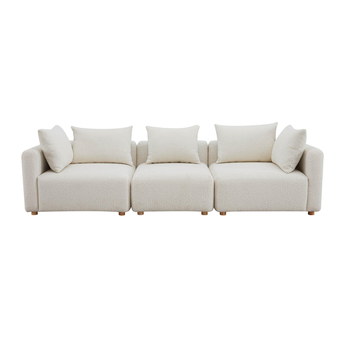 Hangover 112.5" Cream Performance Boucle Sofa