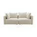 Hangover 81" Cream Performance Linen Loveseat - Dream Home Furniture & Mattress (Waite Park, MN)