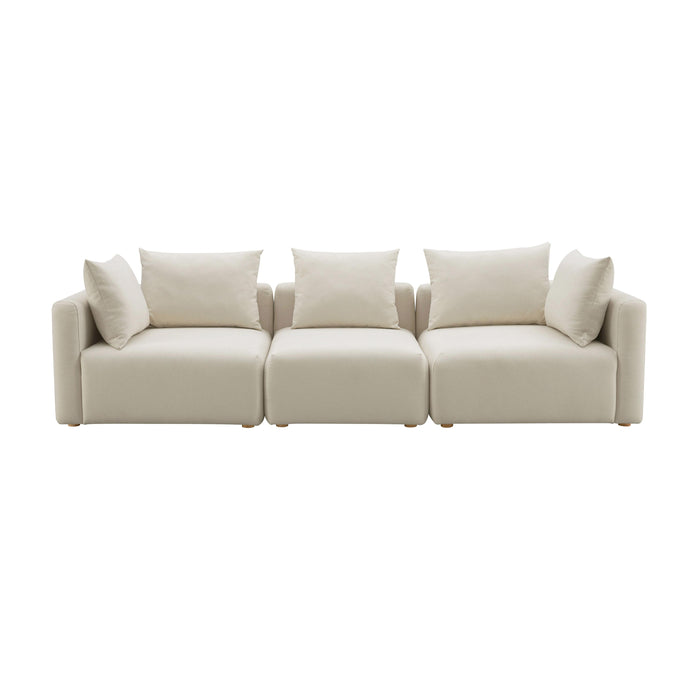 Hangover 112.5" Cream Performance Linen Sofa - Dream Home Furniture & Mattress (Waite Park, MN)