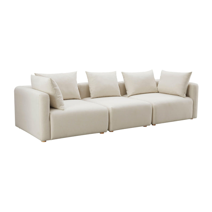 Hangover 112.5" Cream Performance Linen Sofa - Dream Home Furniture & Mattress (Waite Park, MN)