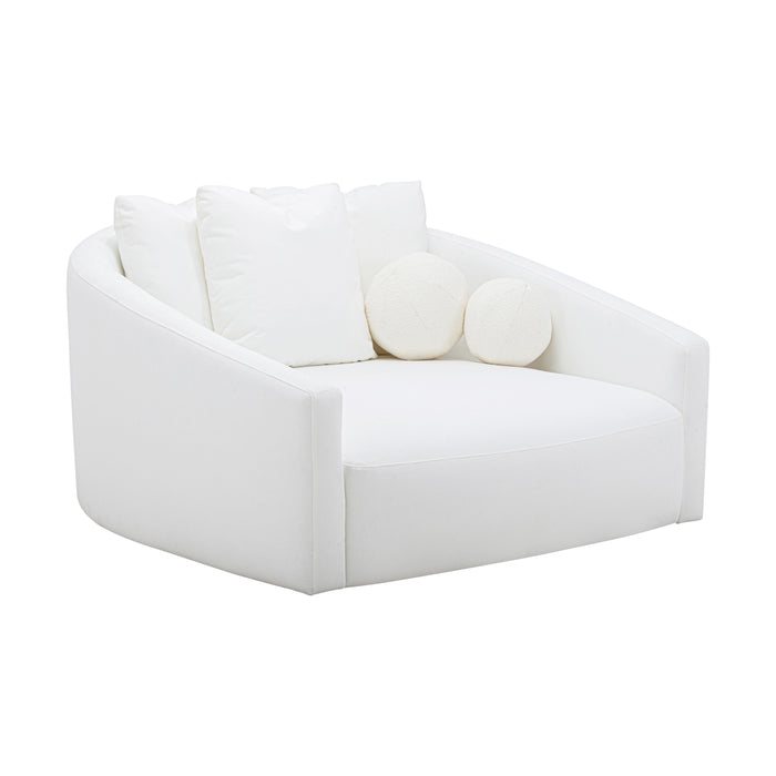 Hanim 54" Cream Performance Fabric Daybed