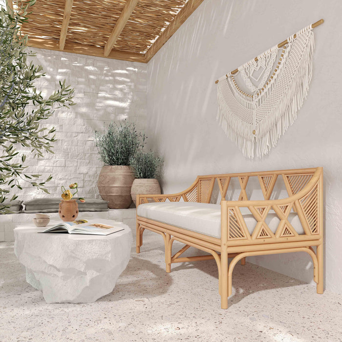 Jayla 54" Natural Rattan Bench - Dream Home Furniture & Mattress (Waite Park, MN)