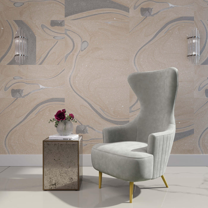 Julia Performance Velvet Channel Tufted Wingback Accent Chair