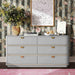 Julieta 62" Acacia Wood 6-Drawer Dresser - Dream Home Furniture & Mattress (Waite Park, MN)
