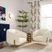 Kandra Cream Performance Vegan Shearling Accent Chair - Dream Home Furniture & Mattress (Waite Park, MN)