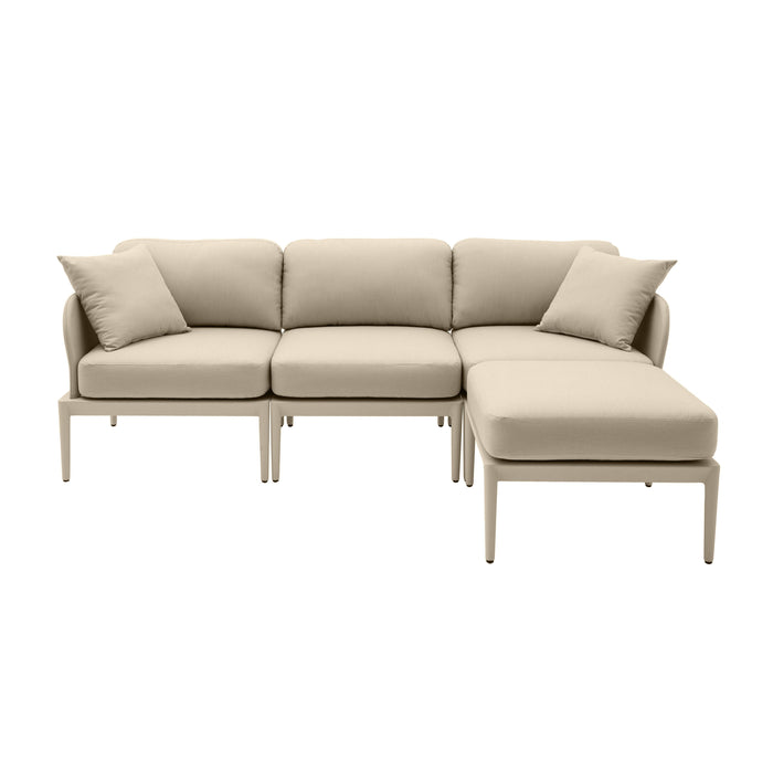 Kapri 4-Piece Modular Outdoor Sectional - Dream Home Furniture & Mattress (Waite Park, MN)