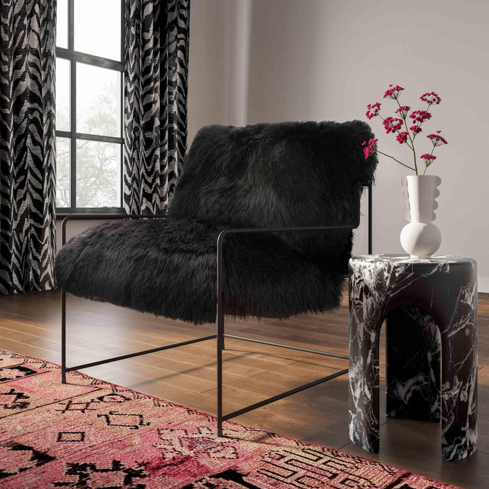 Kimi Genuine Sheepskin Accent Chair