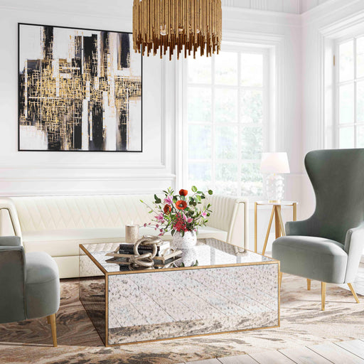 Lana Mirrored Coffee Table (43"-48") - Dream Home Furniture & Mattress (Waite Park, MN)