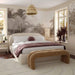 Bara Cream Textured Performance Velvet Bed - Dream Home Furniture & Mattress (Waite Park, MN)