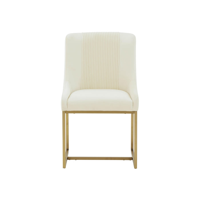 Lisa Pleated Performance Velvet Dining Chair