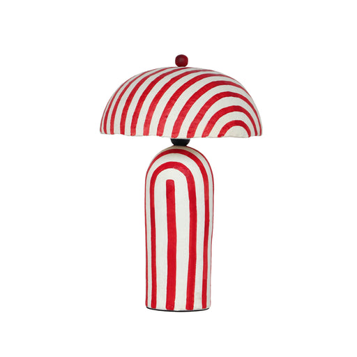 Maiori Striped Papier Mache Table Lamp - Dream Home Furniture & Mattress (Waite Park, MN)