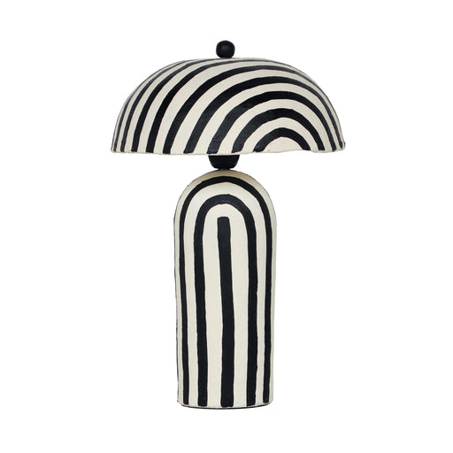 Maiori Striped Papier Mache Table Lamp - Dream Home Furniture & Mattress (Waite Park, MN)