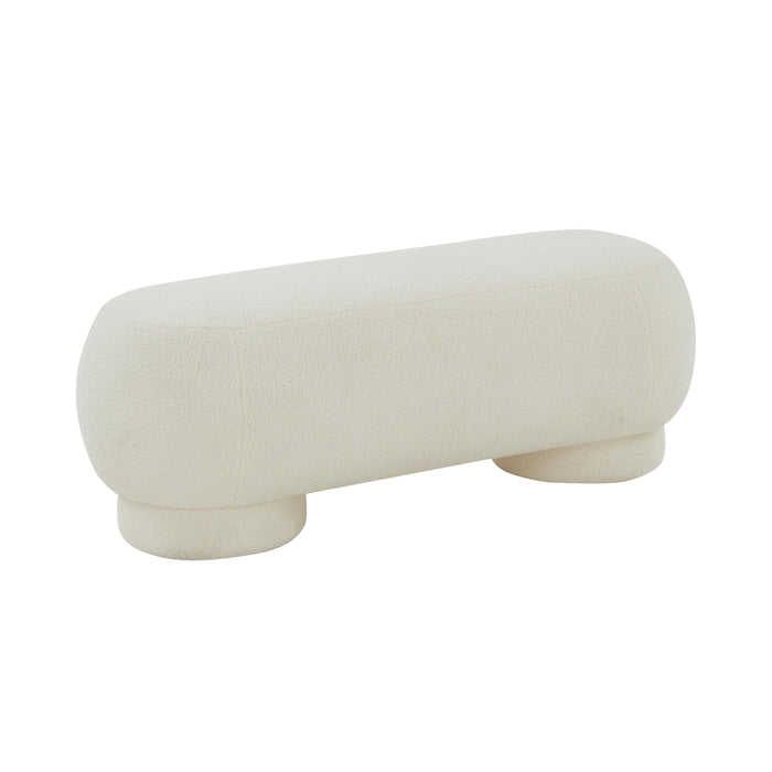 Mara 43" Performance Vegan Shearling Ottoman