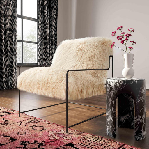 Kimi Genuine Sheepskin Accent Chair - Dream Home Furniture & Mattress (Waite Park, MN)