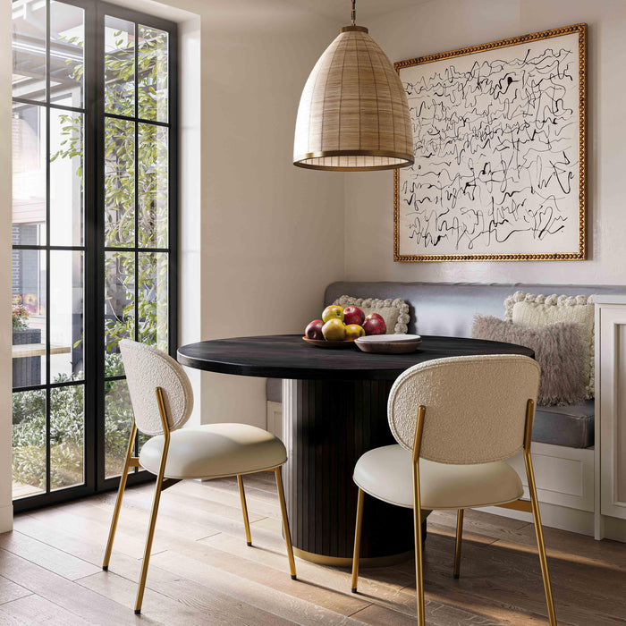 Chelsea 47" Oak Wood Round Dining Table