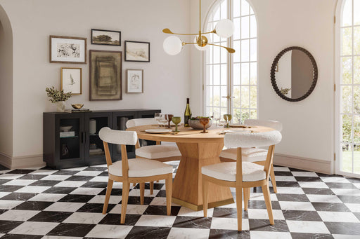 Nolan 56" Wood Round Dining Table - Dream Home Furniture & Mattress (Waite Park, MN)
