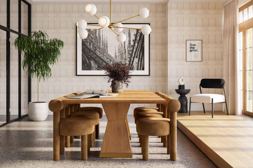 Nolan 98" Wood Rectangular Dining Table - Dream Home Furniture & Mattress (Waite Park, MN)