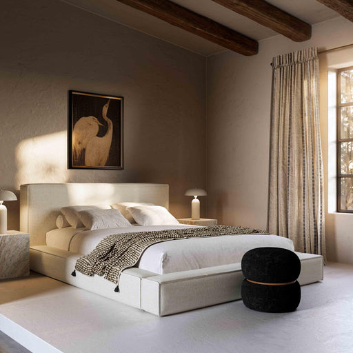 Olafur Performance Linen Upholstered Bed - Dream Home Furniture & Mattress (Waite Park, MN)