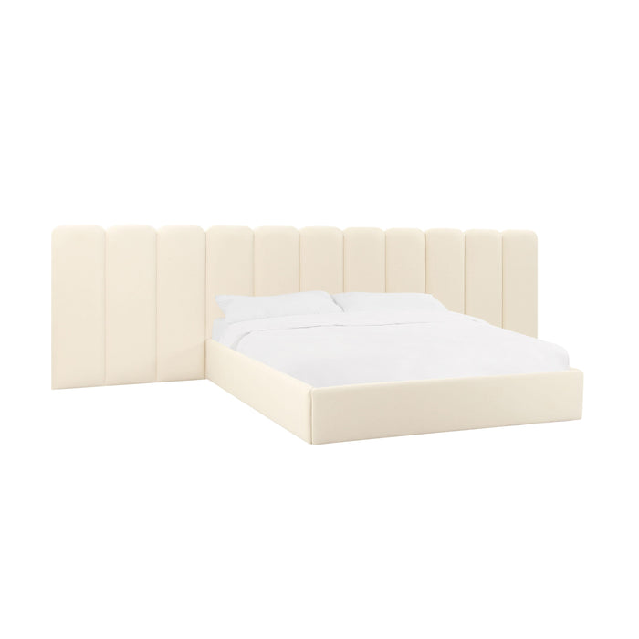 Palani Performance Velvet Bed with Wings