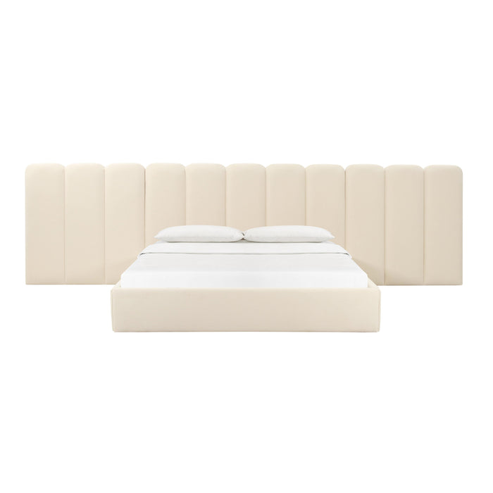 Palani Performance Velvet Bed with Wings