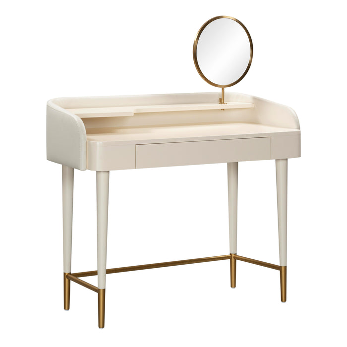 Penelope 45" Vegan Leather Wrapped Vanity Desk With Drawer - Dream Home Furniture & Mattress (Waite Park, MN)