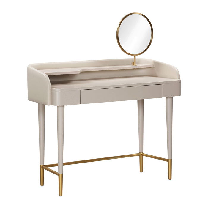 Penelope 45" Vegan Leather Wrapped Vanity Desk With Drawer - Dream Home Furniture & Mattress (Waite Park, MN)
