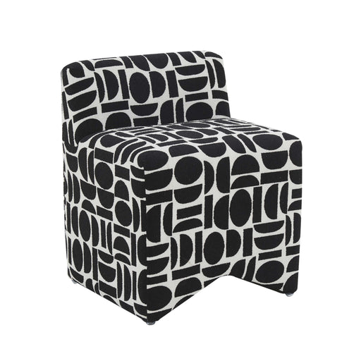 Pippa Geometric Performance Jacquard Weave Accent Stool - Dream Home Furniture & Mattress (Waite Park, MN)