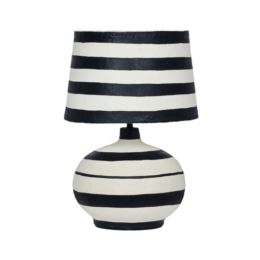 Positano Striped Papier Mache Table Lamp - Dream Home Furniture & Mattress (Waite Park, MN)