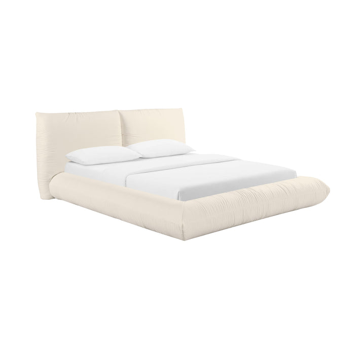 Romp Cream Upcycled Performance Linen Bed