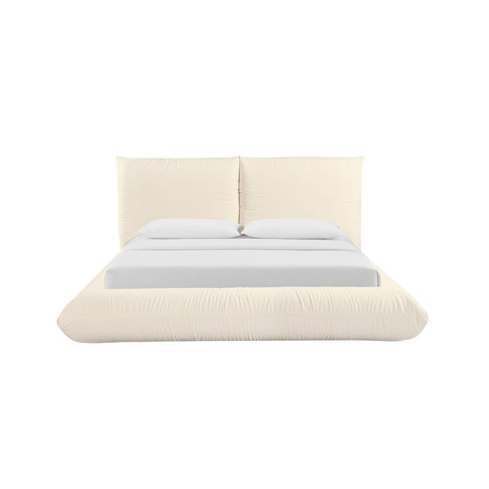 Romp Cream Upcycled Performance Linen Bed