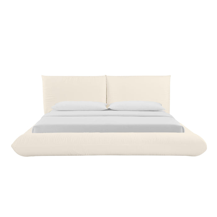 Romp Cream Upcycled Performance Linen Bed