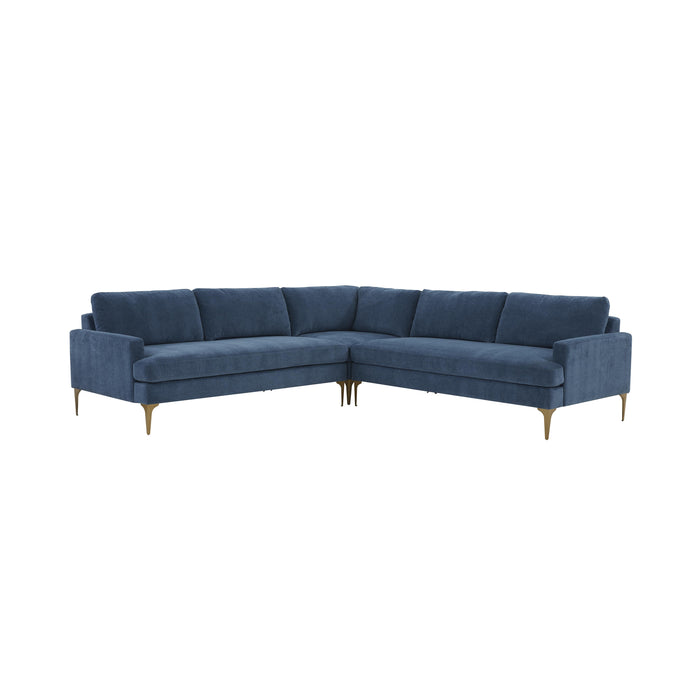 Serena 3-Piece Performance Velvet L-Sectional