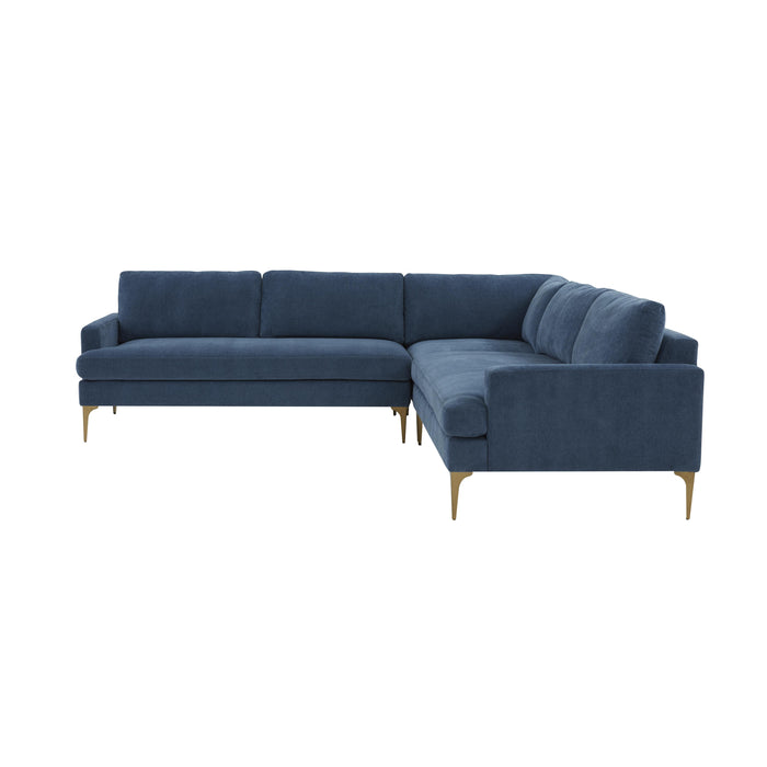 Serena 3-Piece Performance Velvet L-Sectional