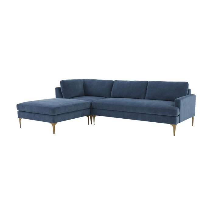 Serena 3-Piece Performance Velvet Chaise Sectional