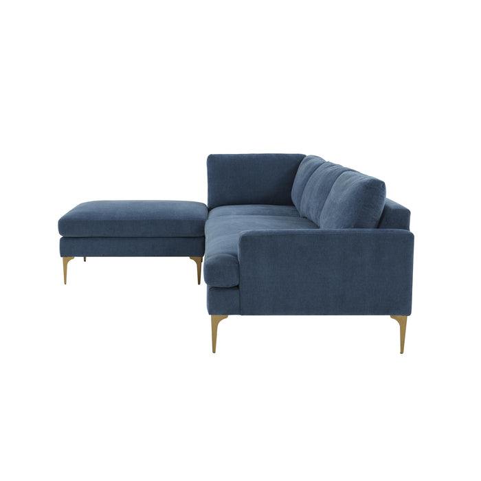 Serena 3-Piece Performance Velvet Chaise Sectional