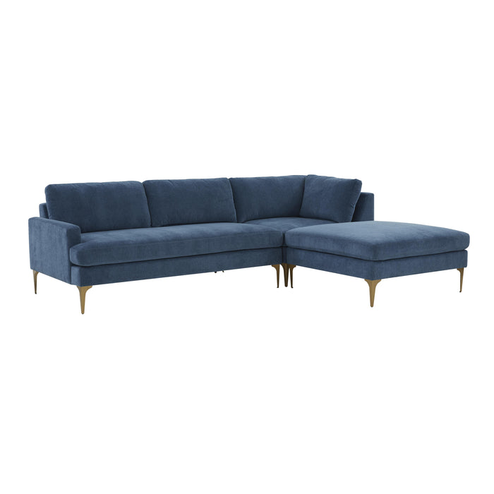 Serena 3-Piece Performance Velvet Chaise Sectional