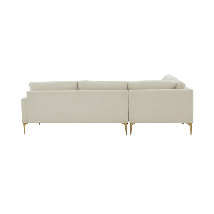 Serena 3-Piece Performance Velvet L-Sectional