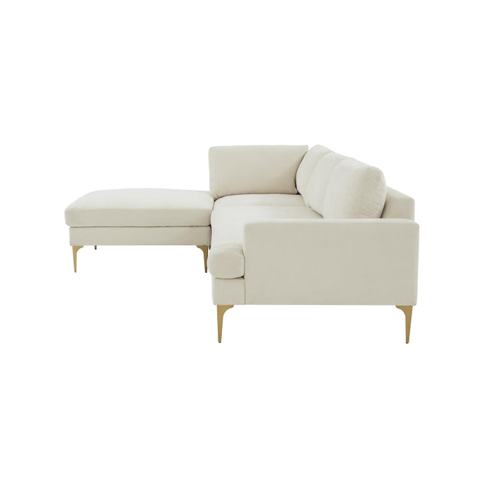 Serena 3-Piece Performance Velvet Chaise Sectional