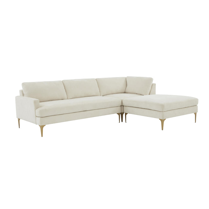 Serena 3-Piece Performance Velvet Chaise Sectional
