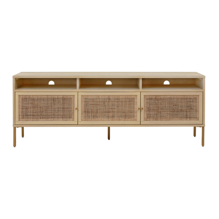 Sierra 65" Cane Media Console - Dream Home Furniture & Mattress (Waite Park, MN)