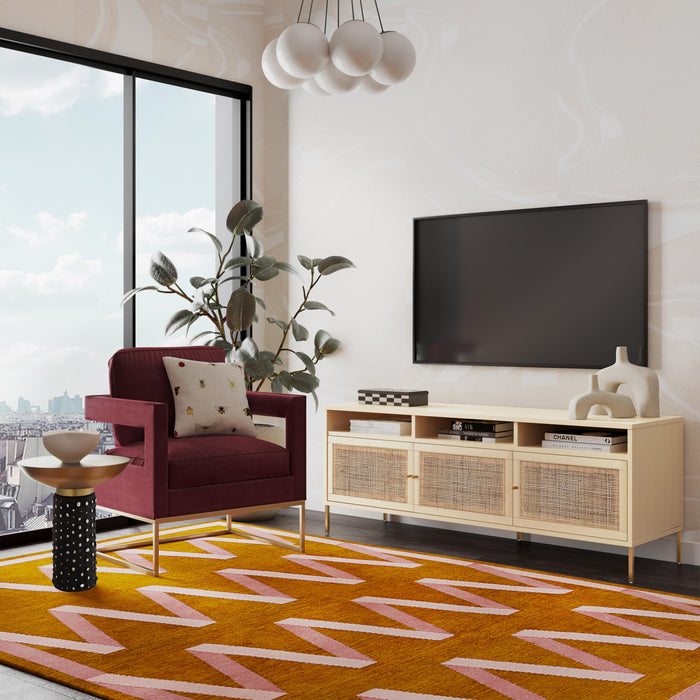 Sierra 65" Cane Media Console - Dream Home Furniture & Mattress (Waite Park, MN)