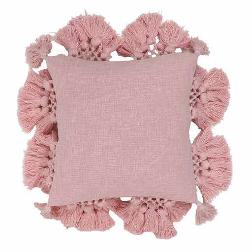 Stone 21" Washed Cotton Tasseled Square Throw Pillow Cover - Dream Home Furniture & Mattress (Waite Park, MN)