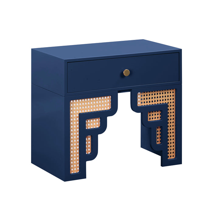 Suzie 26" Rattan Nightstand With Drawer