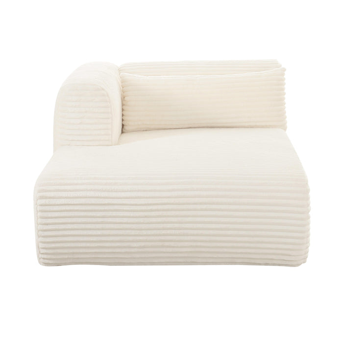 Tarra 71" Fluffy Oversized Performance Corduroy Modular Chaise