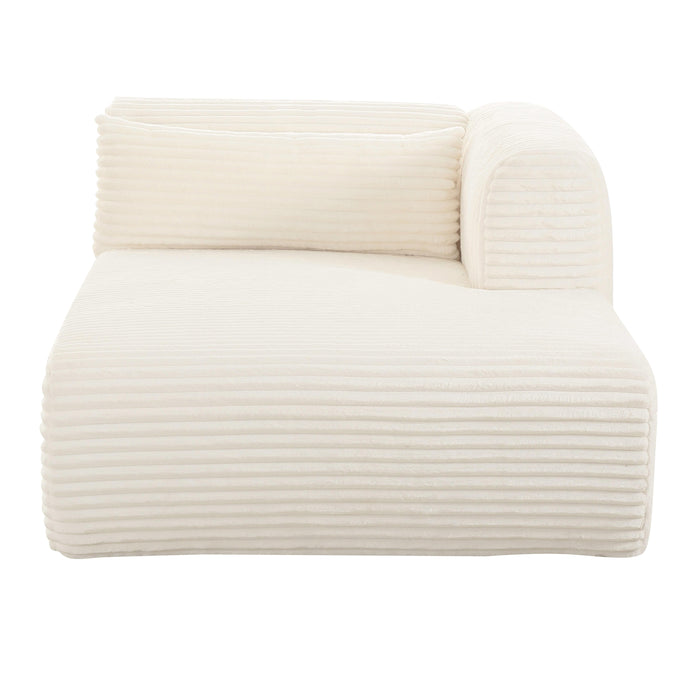 Tarra 71" Fluffy Oversized Performance Corduroy Modular Chaise