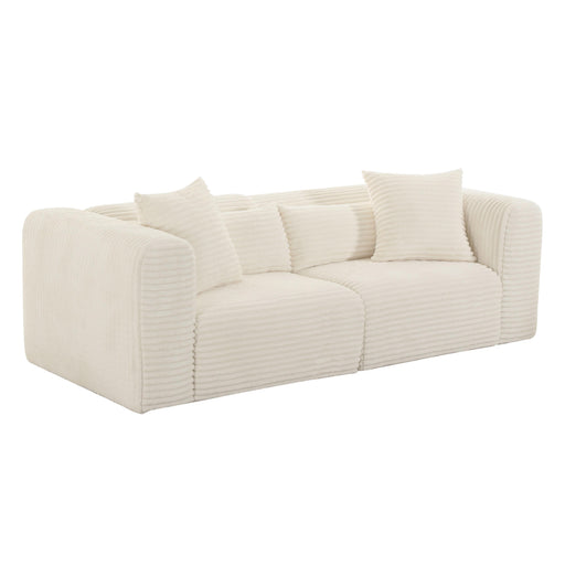 Tarra 86" Fluffy Oversized Performance Corduroy Modular Loveseat - Dream Home Furniture & Mattress (Waite Park, MN)