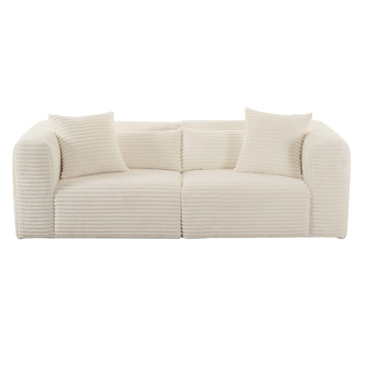 Tarra 86" Fluffy Oversized Performance Corduroy Modular Loveseat - Dream Home Furniture & Mattress (Waite Park, MN)