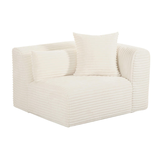 Tarra Fluffy Oversized Performance Corduroy Modular Corner Chair - Dream Home Furniture & Mattress (Waite Park, MN)