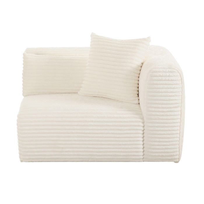 Tarra Fluffy Oversized Performance Corduroy Modular Corner Chair