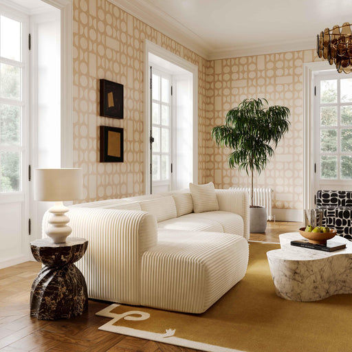 Tarra Fluffy Oversized Performance Corduroy Modular Corner Chair - Dream Home Furniture & Mattress (Waite Park, MN)